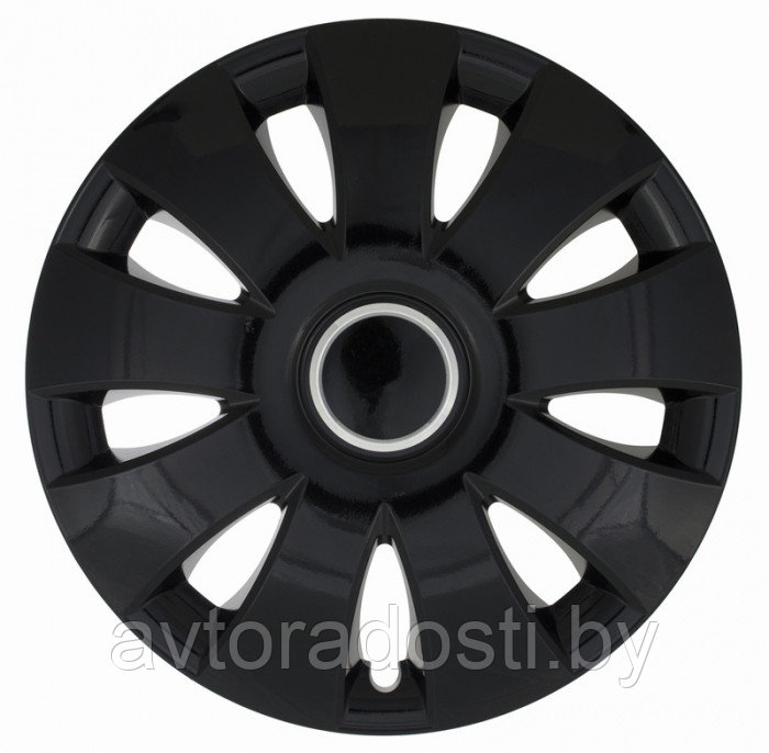 Колпаки на колеса Aura Black Chrome ring 16" (Jestic) - фото 1 - id-p123768189