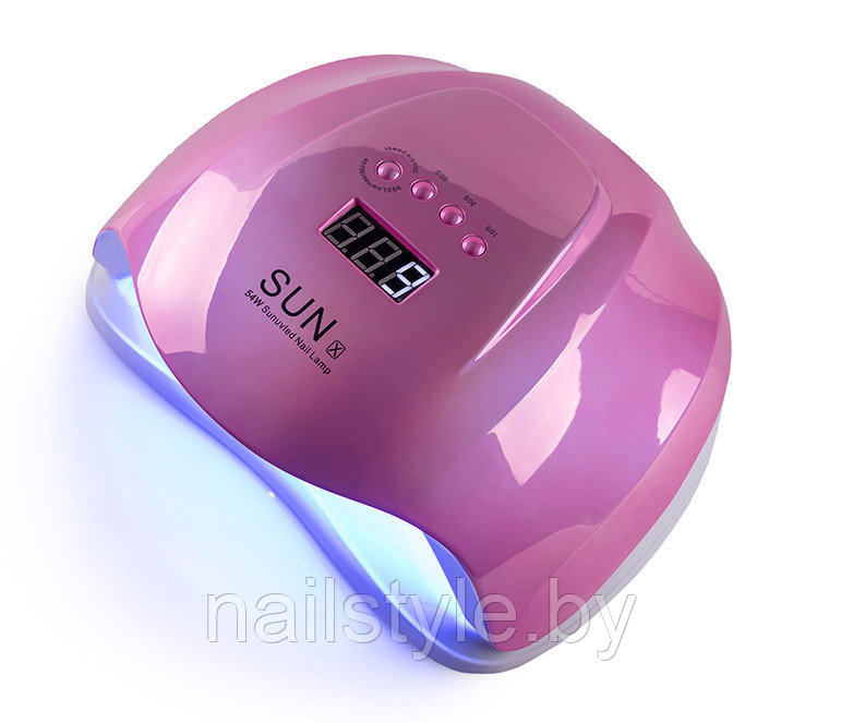 Лампа для сушки ногтей SUN X 54W (Розовый) c дисплеем - фото 1 - id-p123940584
