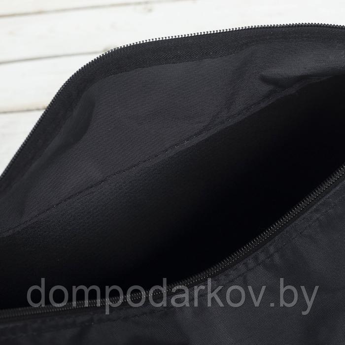 Сумка спортивная, отдел на молнии, 2 наружных кармана, цвет чёрный - фото 4 - id-p123961784