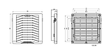 Решетка вентиляционная выпускная с фильтром KIPVENT-100.01.300, фото 2
