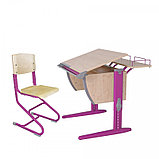 Стол письменный для школьника с деревянным стулом. Комплект растущей мебели Дэми СУТ 14.01, фото 2