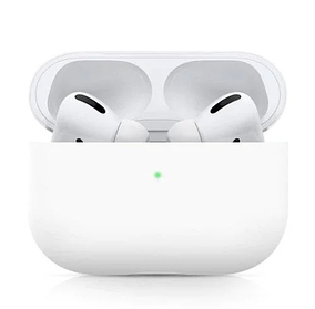 Силиконовый чехол для Apple Airpods Pro, белый