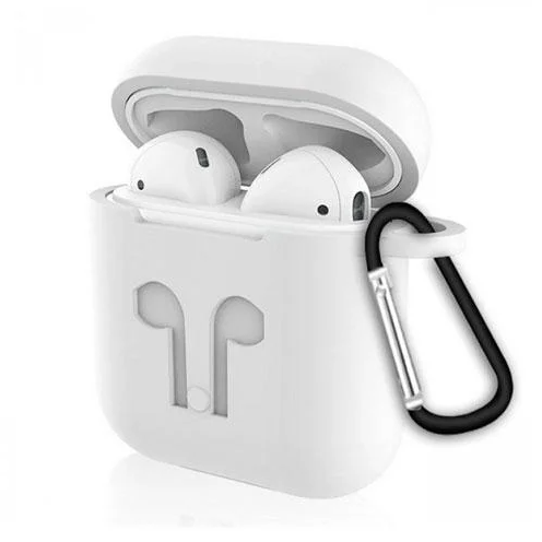 Силиконовый чехол для Apple Airpods с рисунком, белый - фото 2 - id-p61488958