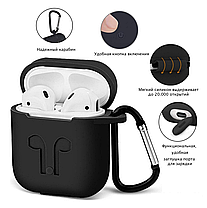 Силиконовый чехол для Apple Airpods с рисунком, белый, фото 2