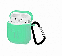 Силиконовый чехол для Apple Airpods с рисунком, мятный