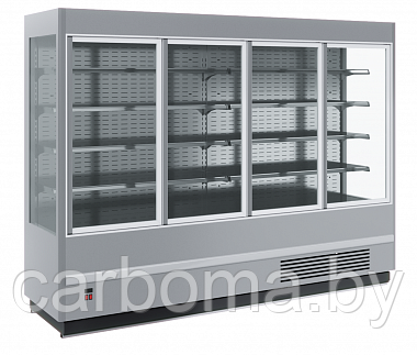 Витрина холодильная пристенная Carboma Cube FC20-08 VV 1,9-1 (фронт X5 распашные двери) -5 +5 - фото 1 - id-p83156618
