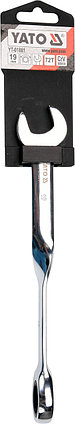 Ключ гаечный изогнутый закрученный с трещоткой 19мм, YATO, фото 2