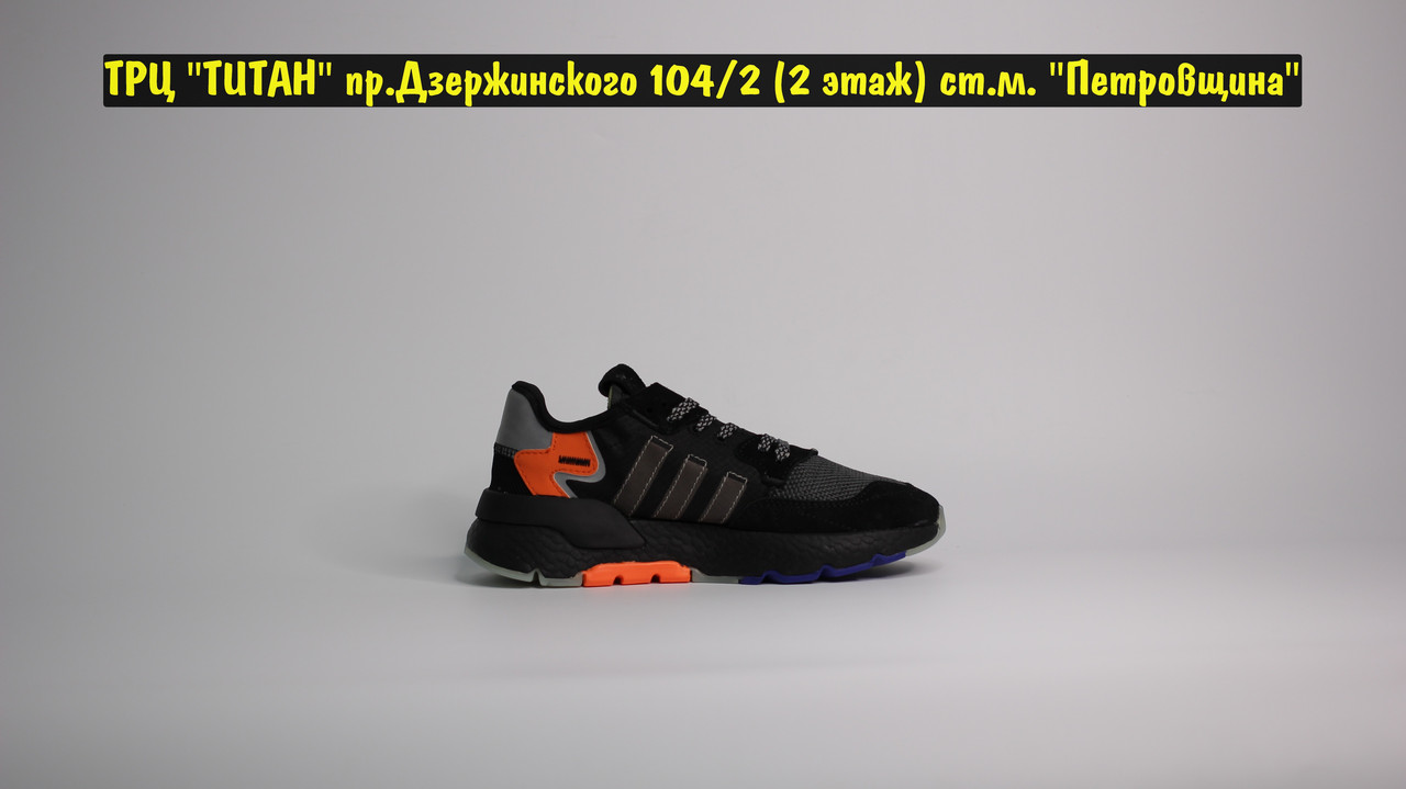 Кроссовки Adidas Nite Jogger Black Orange - фото 5 - id-p123975818