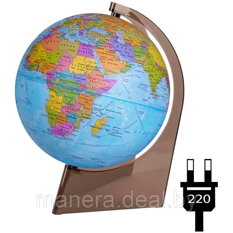 Глобус политический Глобусный мир, 21см, с подсветкой на треугольной подставке - фото 1 - id-p123976087