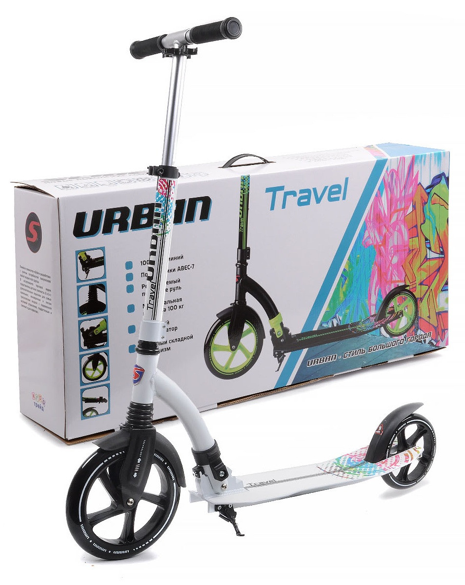 Самокат взрослый двухколесный Slider Urban Travel SU5 до 100кг. цвет ...