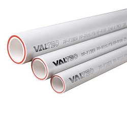 Полипропиленовая труба армированная стекловолокном Valtec PP-FIBER PN 20, 20 мм (белый, по 2 м)