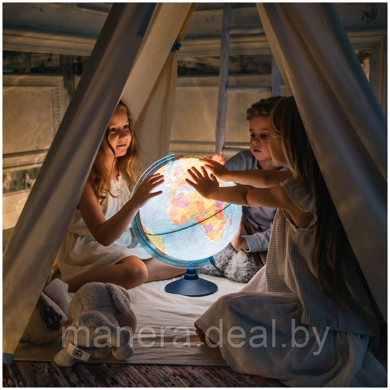 Глобус физико-политический Globen, 21см, с подсветкой от батареек - фото 3 - id-p123982227