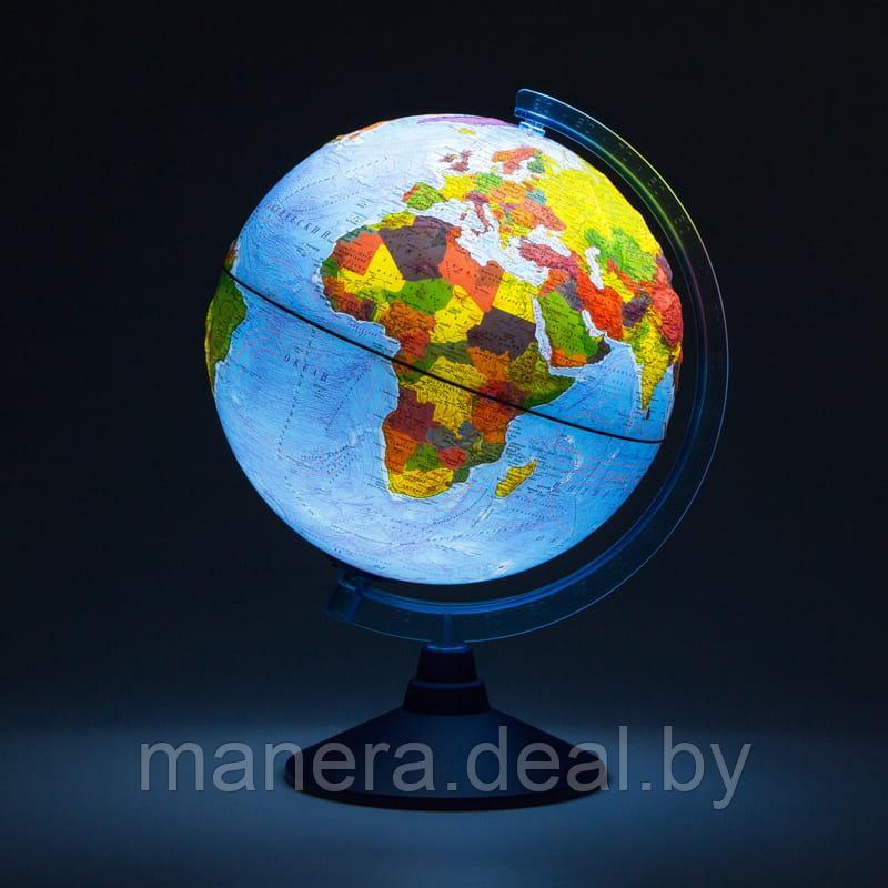 Глобус физико-политический Globen, 21см, с подсветкой от батареек