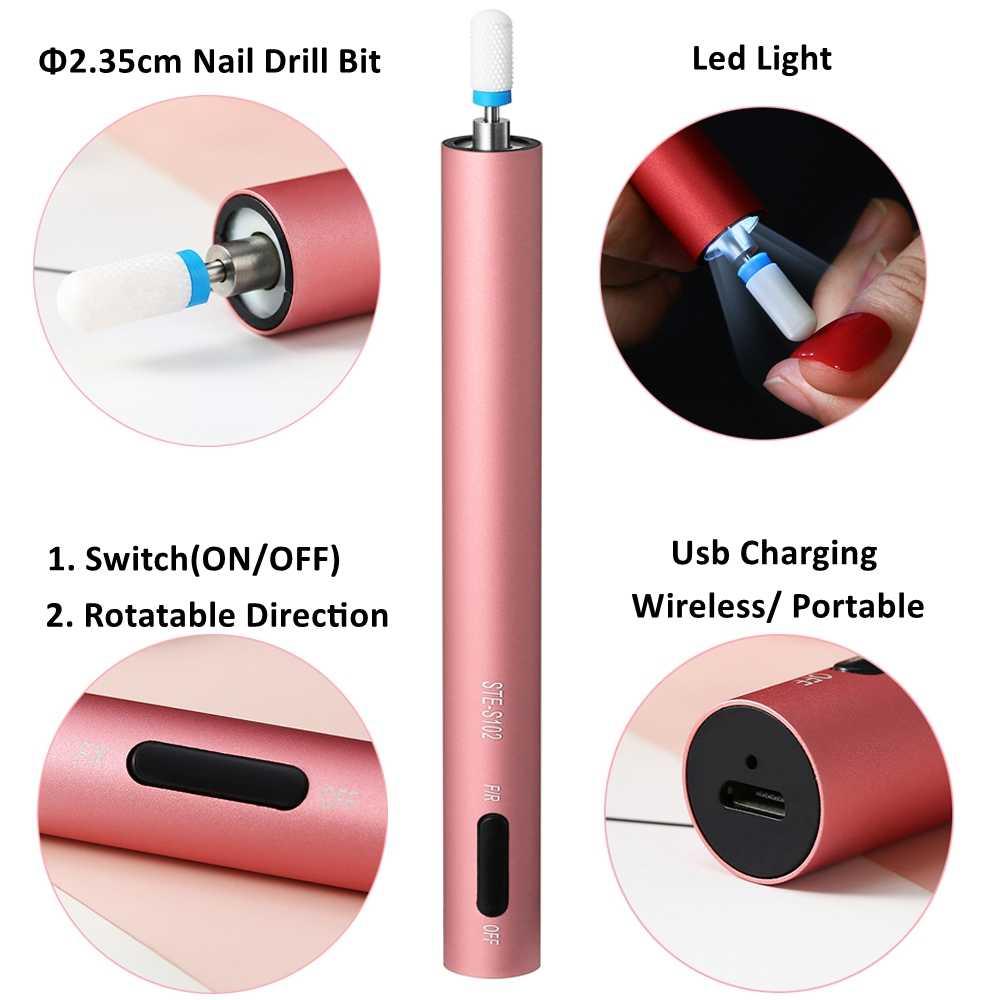 Портативный электрический мини-фрезер для ногтей 8 watt - фото 2 - id-p124005093