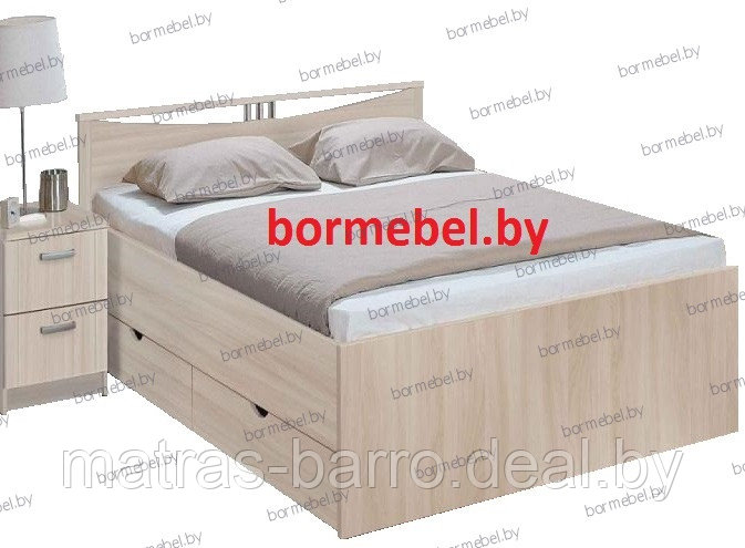 Кровать односпальная Мелисса 900 с ящиками шимо светлый - фото 1 - id-p123972191