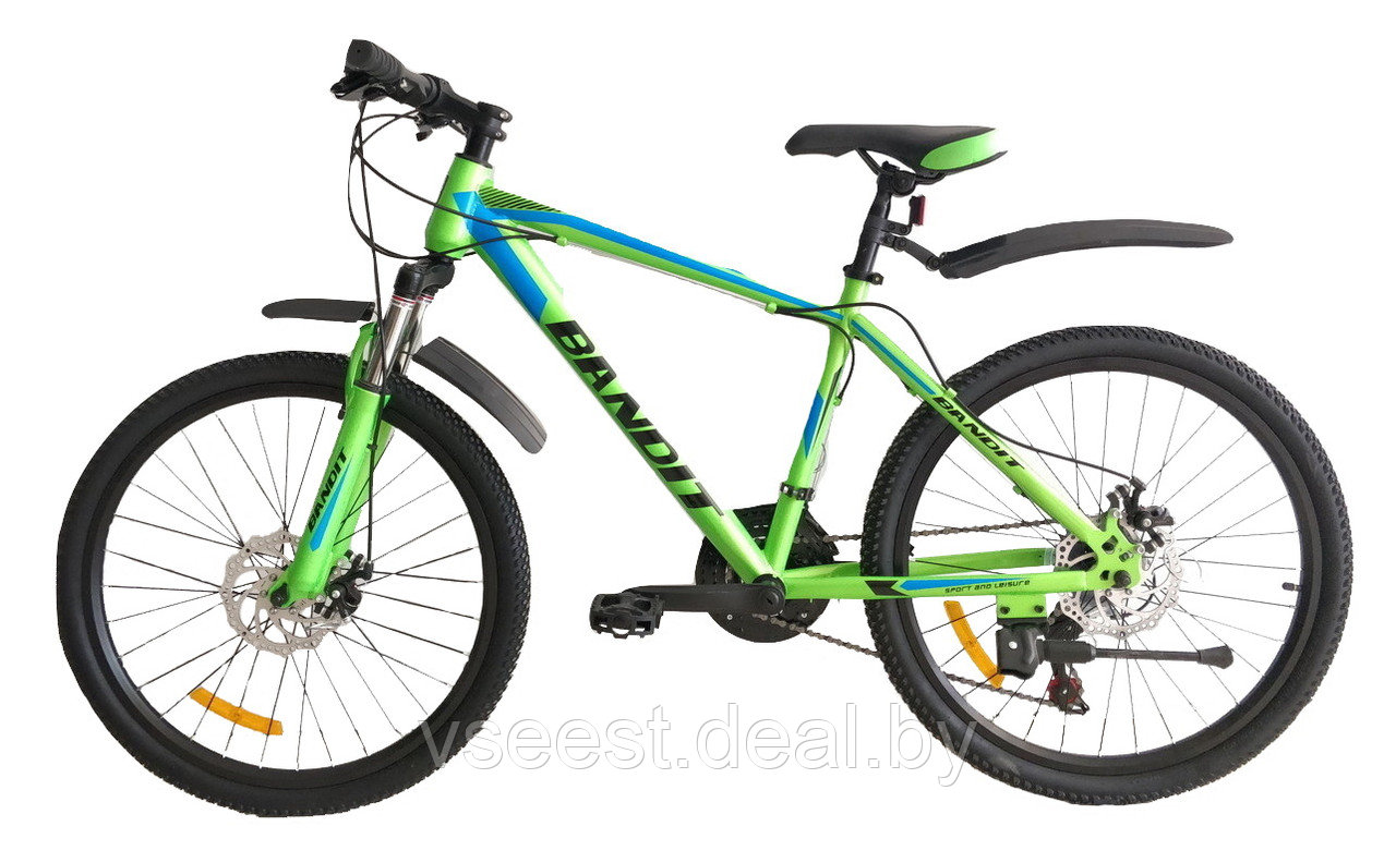 Горный велосипед RS Bandit 24"" (зеленый/синий) (sh) - фото 1 - id-p124005669