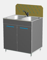 Стол-Мойка с 2-я моечными ваннами СМ-1100-НС