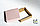 Коробка 150х150х40 Сердечки белые на розовом (крафт дно), фото 2