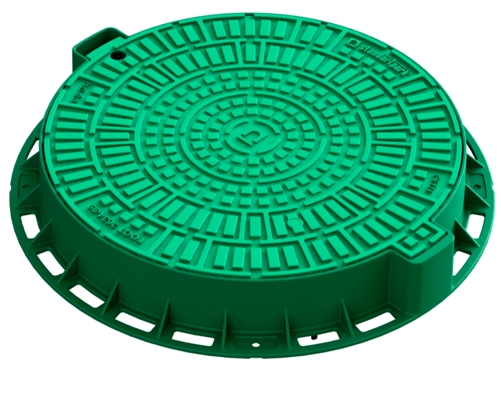 Люк садовый пластиковый зелёный «Лого» - фото 1 - id-p122597836