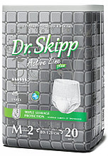 Трусики впитывающие для взрослых Dr. Skipp Standart Medium, 20 шт. (80-120 см.)