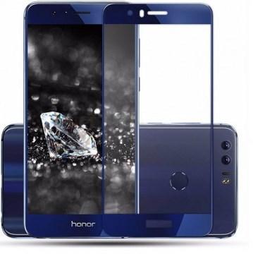 Защитное стекло Full-Screen для Huawei P8 lite 2017 / honor 8 lite / Pra-La1 (с полной проклейкой) синий - фото 1 - id-p124025939