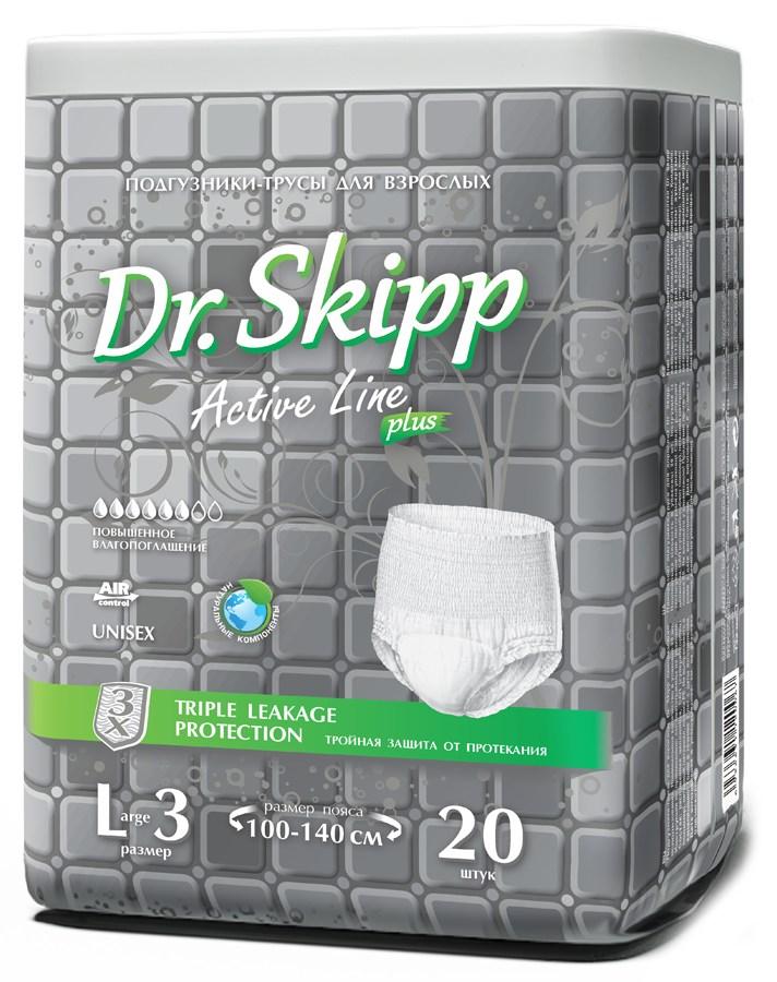 Трусики впитывающие для взрослых Dr.Skipp Standart Large, 20 шт., (100-140 см.) - фото 1 - id-p124026030
