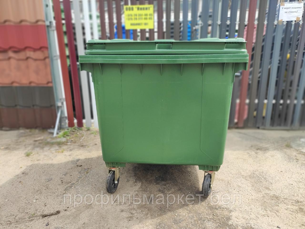 Контейнер для мусора пластиковый 1100 л зеленый, Иран. Цена с НДС - фото 1 - id-p124026522