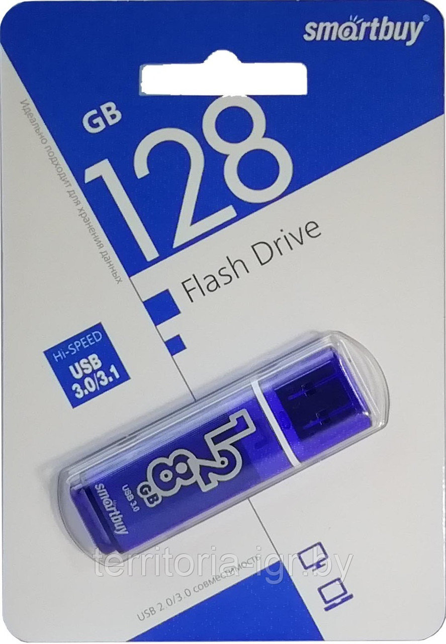 USB-накопитель 128GB Glossy series SB128GBGS-DB Smartbuy (3.0|3.1) - фото 1 - id-p124034484