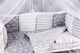 Защитные бортики в прямоугольную кроватку подушки