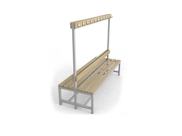 Скамейка для раздевалки с вешалкой двухсторонняя, фото 2