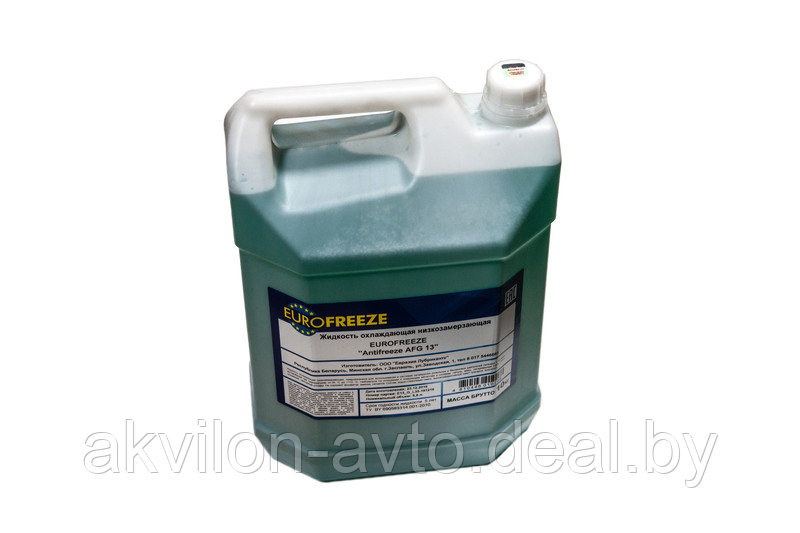 Antifreeze Eurofreeze AFG 13 зел. 8,8 л. (9,8 кг) Жидкость охлаждающая низкозамерзающая