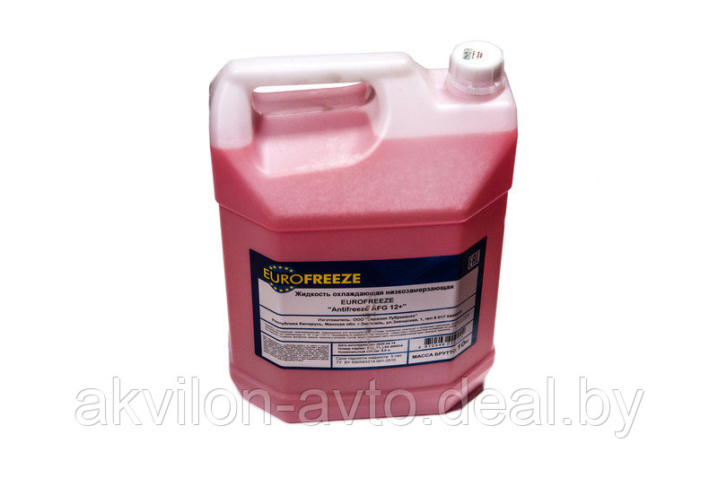 Antifreeze Eurofreeze AFG 12+ красн. 8,8 л. (9,8 кг) Жидкость охлаждающая низкозамерзающая