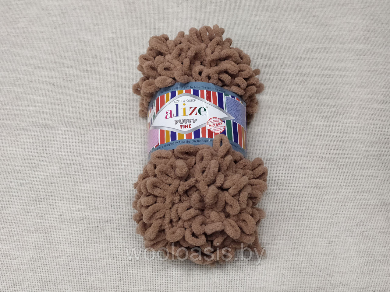 Пряжа Alize Puffy Fine, Ализе Пуффи Файн, турецкая, плюшевая, 100% микрополиэстер (цвет 329)