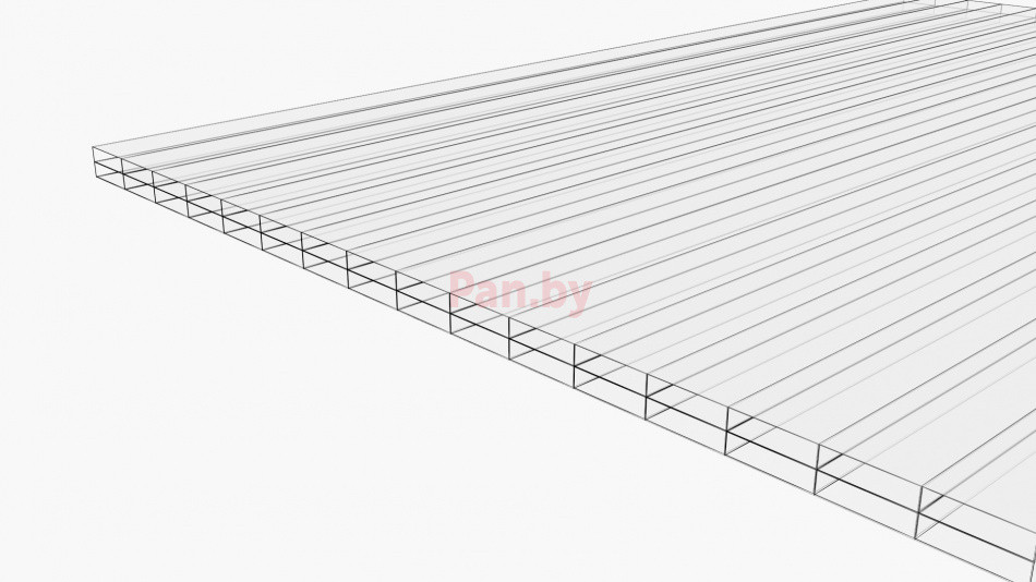 Поликарбонат сотовый TitanPlast Прозрачный 6000*2100*20 мм, 2,8 кг/м2 - фото 1 - id-p124067917
