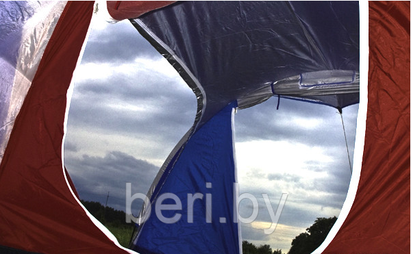 Палатка ACAMPER MONSUN blue 4-местная 3000 мм/ст, 135 + 220 х 225 х 140/125 см - фото 6 - id-p124071694