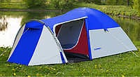 Палатка ACAMPER MONSUN blue 4-местная 3000 мм/ст, 135 + 220 х 225 х 140/125 см