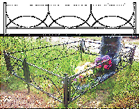 Металлическая ограда на могилу, ограда под заказ. рис №7