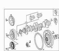 Коленвал OM906 LA, 20050390601 с вкладышами