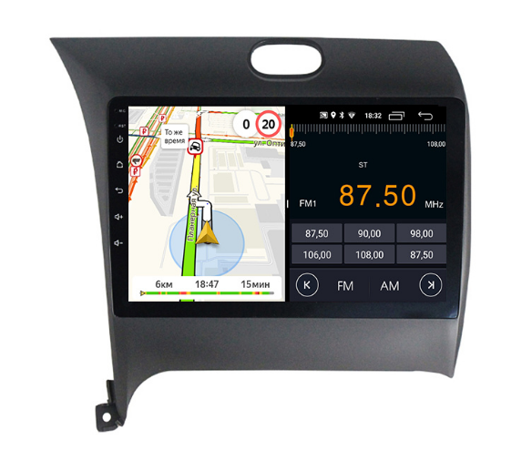 Штатная магнитола Parafar для Kia Cerato 2013+ на Android 13 (2/32Gb + 4G) (PF280FHD)