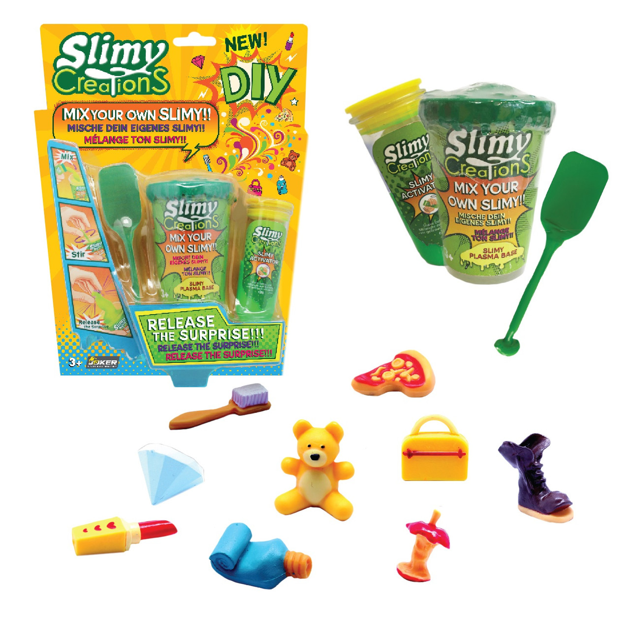 Набор для создания слайма с игрушкой, зеленый Slimy 37311 - фото 1 - id-p124099810