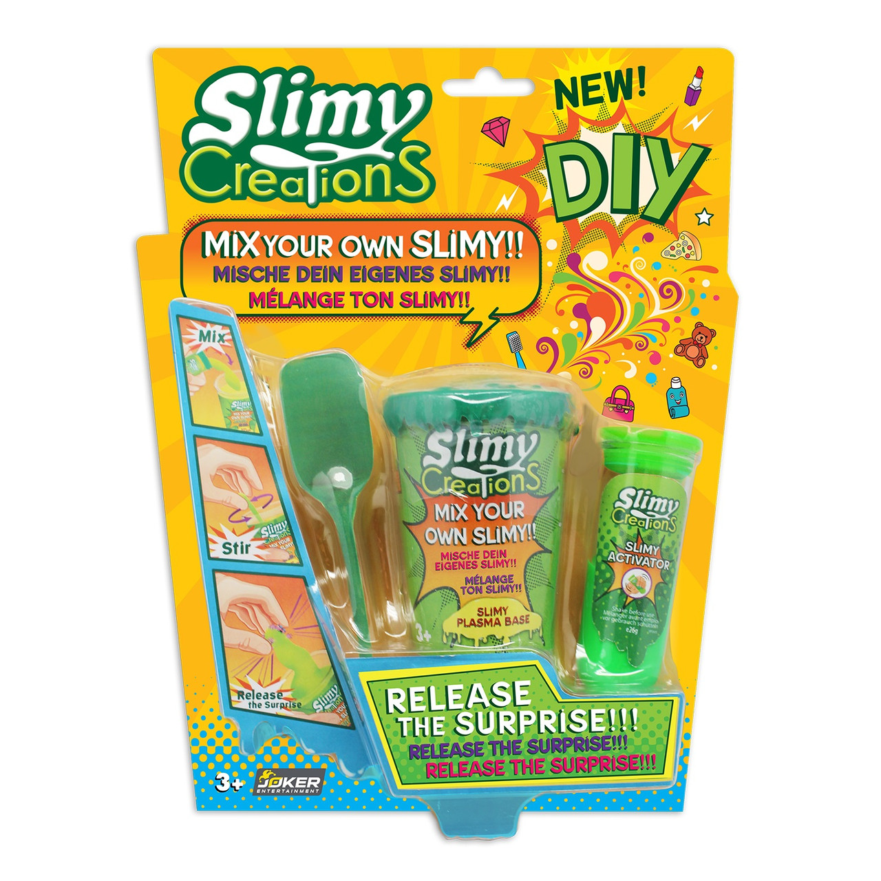Набор для создания слайма с игрушкой, зеленый Slimy 37311 - фото 2 - id-p124099810