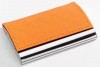 Футляр для визитных карточек оранжевого цвета. Для нанесения логотипа