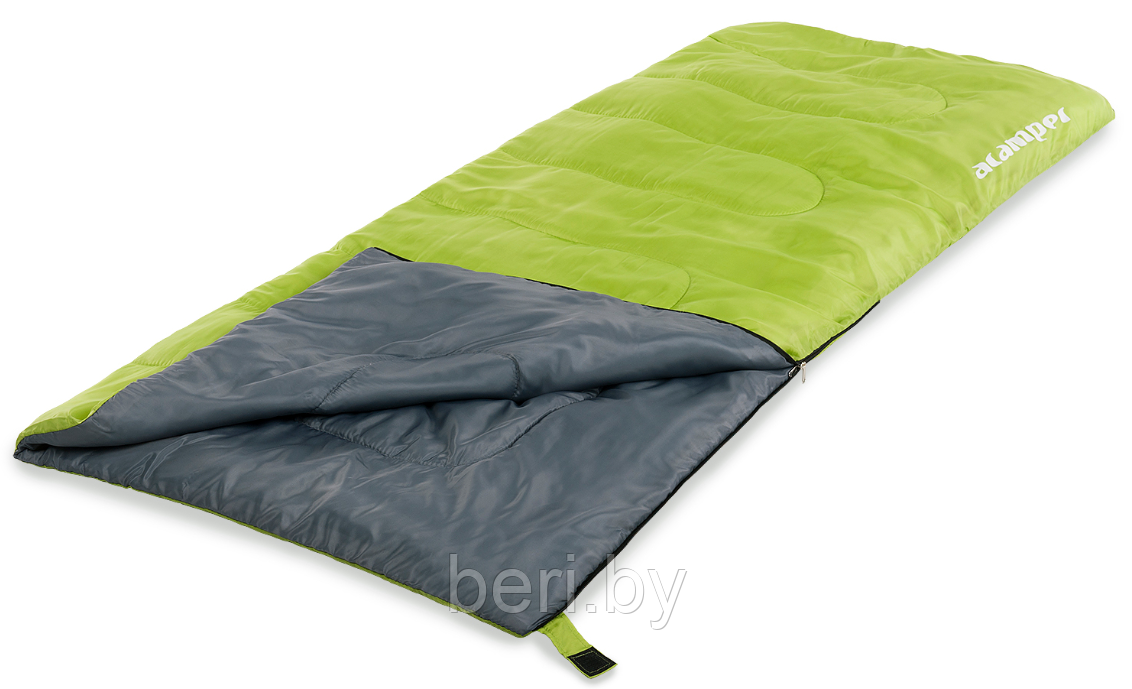 SK-150 Спальный мешок 150г /м2 ACAMPER, 180х70, зеленый/серый - фото 1 - id-p124137342