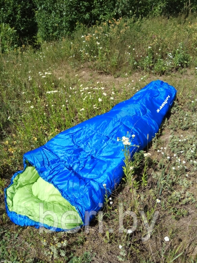 SM-300 Спальный мешок кокон-мумия 300 г/м2 ACAMPER, в 3-х расцветках, 220 х 75 х 60 см, 1.3 кг, синий/зеленый - фото 3 - id-p124137693