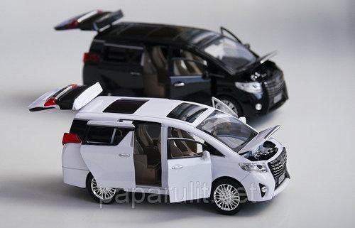 Металлическая машинка минивэн Toyota Alphard Тойота Альфард третье поколение открывается всё 1/24 XLG - фото 1 - id-p124144571