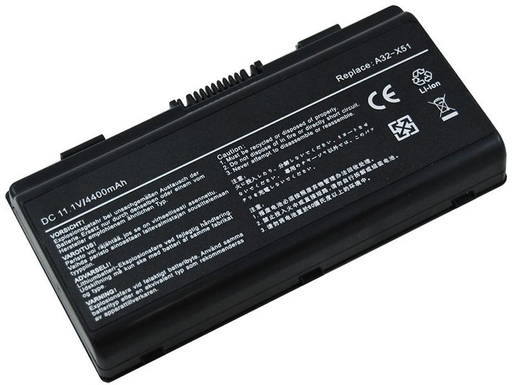 Аккумулятор (батарея) для ноутбука Asus X51 (A32-T12) 11.1V 5200mAh - фото 1 - id-p2409853