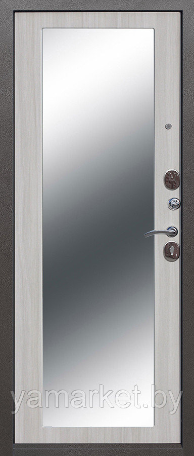 Дверь металлическая Garda Гарда Троя серебро MAXI Белый ясень - фото 2 - id-p124180870
