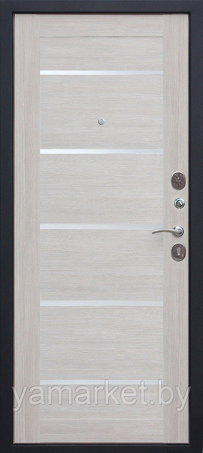 Дверь металлическая Garda Гарда Троя Серебро Царга лиственница беж - фото 2 - id-p124183371