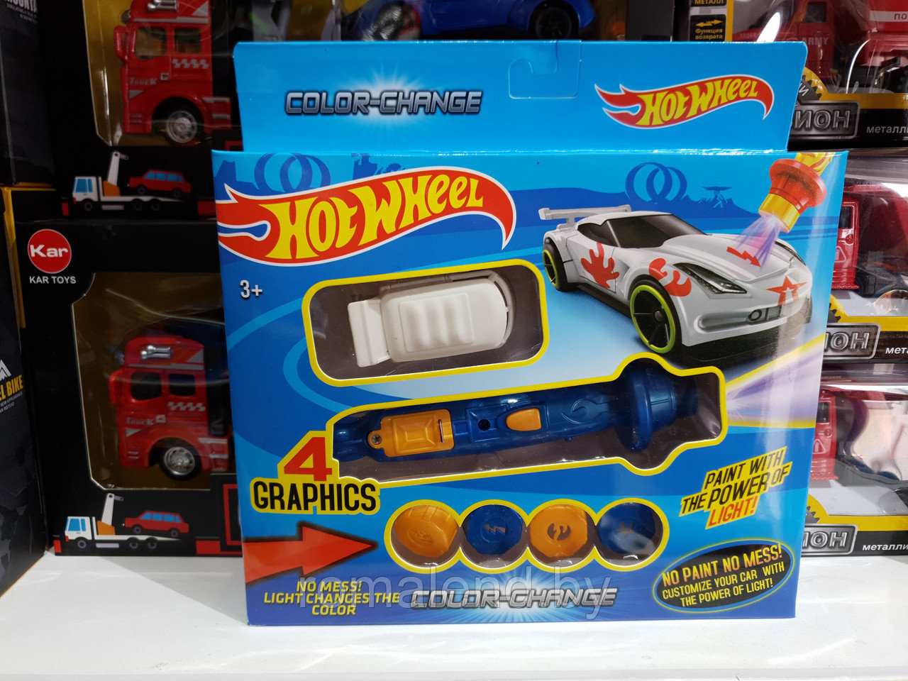 Машина металлическая Hot Wheels (Хотвилс). Меняет цвет при осветлении фонариком. 6 видов. Аналог - фото 2 - id-p124209846