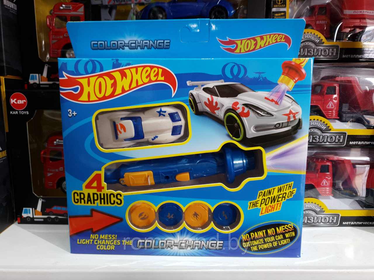 Машина металлическая Hot Wheels (Хотвилс). Меняет цвет при осветлении фонариком. 6 видов. Аналог - фото 6 - id-p124209846